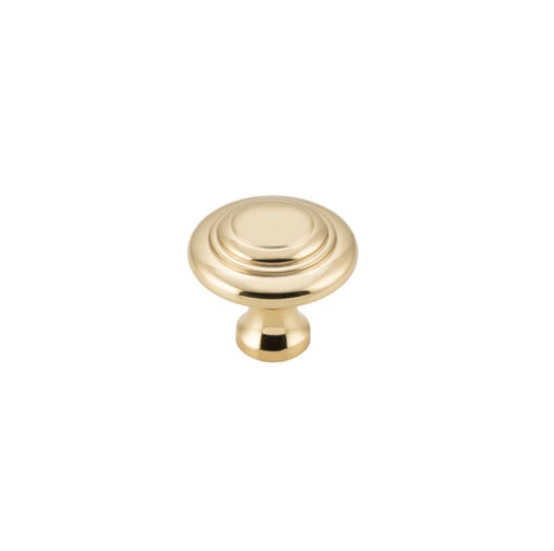 Domed Cupboard Knob – D25xP24mm - Polished Brass