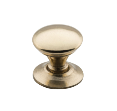 Victorian Cupboard Knob – D19xP21mm - Polished Brass