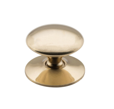 Victorian Cupboard Knob – D32xP26mm - Polished Brass