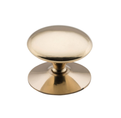 Victorian Cupboard Knob – D50xP37mm - Polished Brass