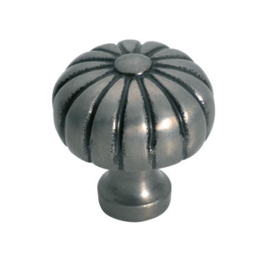 Fluted Cupboard Knob – Polished Metal