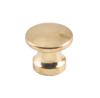 Curved Cupboard Knob – D13xP11mm - Polished Brass