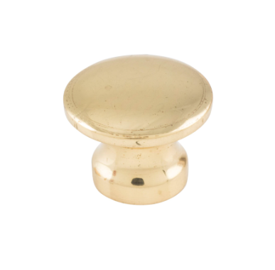 Curved Cupboard Knob – D19xP14mm - Polished Brass