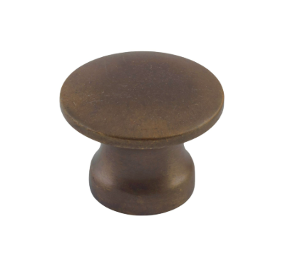 Curved Cupboard Knob – D19xP14mm - Antique Brass