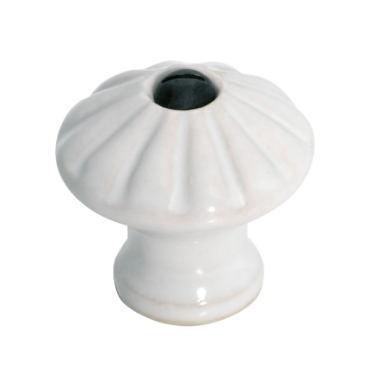 Fluted Porcelain Cupboard Knob