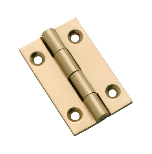 Fixed Pin Cabinet Hinge – H38xW22mm - Polished Brass