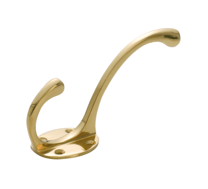Victorian Hat & Coat Hooks - Polished Brass