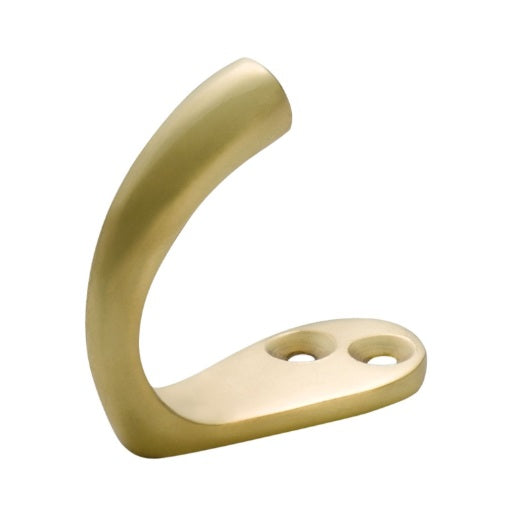 Single Robe Hooks - Polished Brass