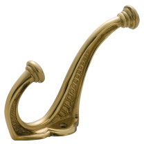Edwardian Hat & Coat Hooks - Polished Brass