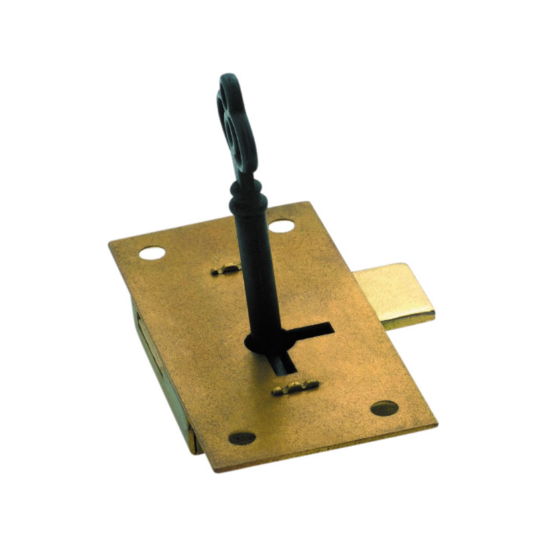 Cupboard Lock – H76xW37mm - Brass