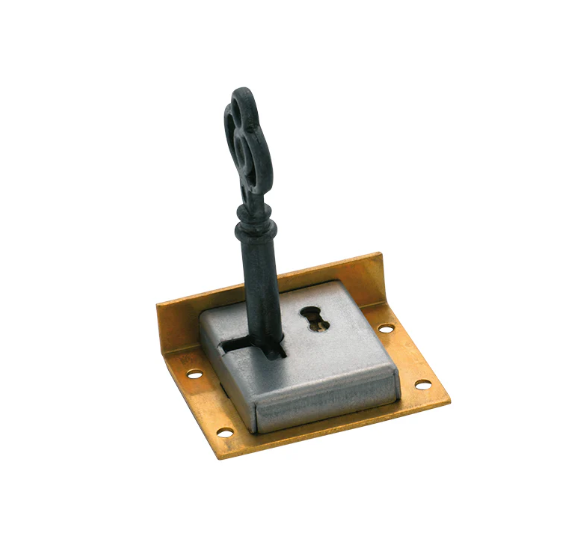 Drawer/Till Lock – H32xW38mm - Brass