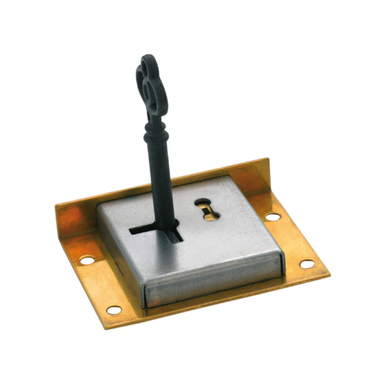 Drawer/Till Lock – H48xW63mm - Brass