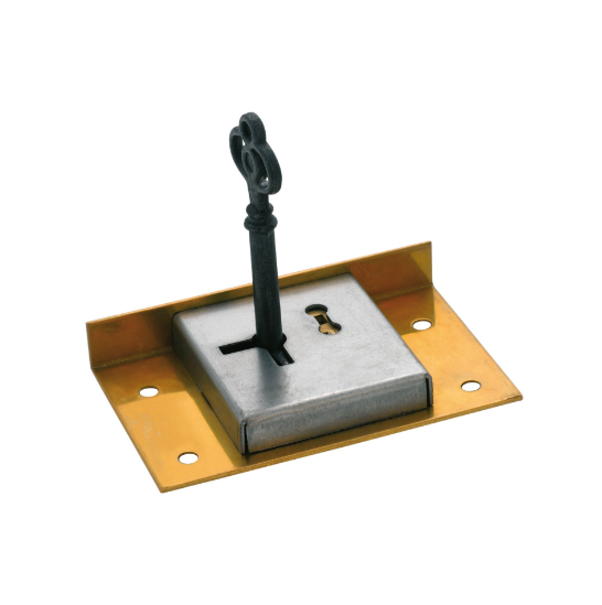 Drawer/Till Lock – H48xW76mm - Brass