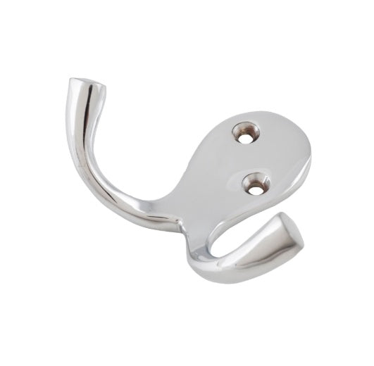 Double Robe Hooks - Chrome Plated