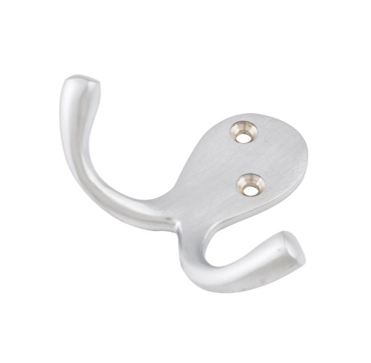 Double Robe Hooks - Satin Chrome