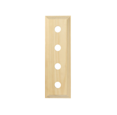 Quad Switch & Socket Wood Blocks – Classic Profile - Pine