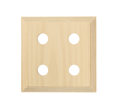 Quad Switch & Socket Wood Blocks – Classic Profile