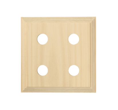 Quad Switch & Socket Wood Blocks – Classic Profile - Pine