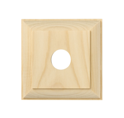 Single Switch & Socket Wood Blocks – Traditional Profile - Pine