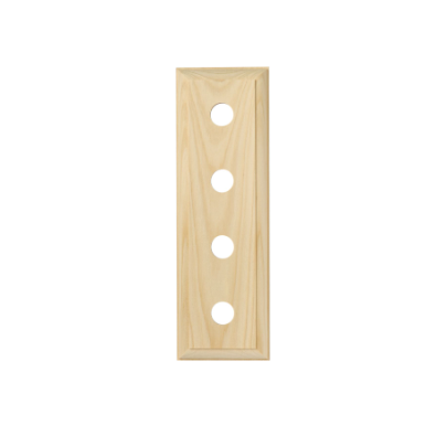 Quad Switch & Socket Wood Blocks – Traditional Profile - Pine