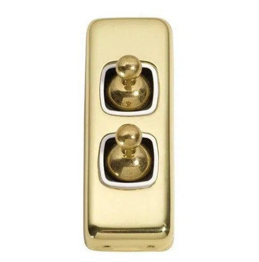 2 Gang Flat Plate Toggle Switches – W30mm