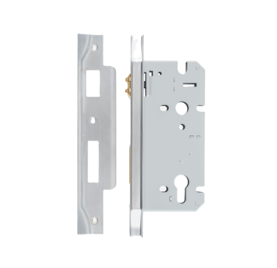 Rebated 85mm Euro Roller Mortice Locks - 60mm Backset