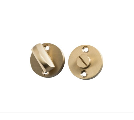 Round Privacy Turn - Satin Brass