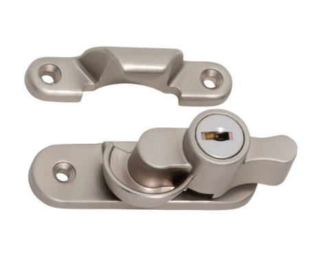 Key Operated Locking Sash Fastener - Satin Nickel