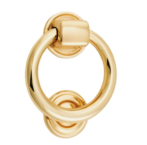 Ring Door Knocker - Polished Brass
