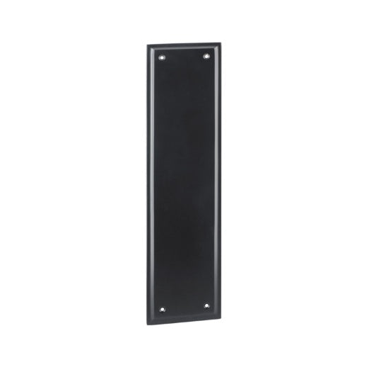 Tradco Milton 1018 solid brass push plate in a sleek Antique Copper finish, 300mm x 75mm rectangular face-fix finger plate for doors.