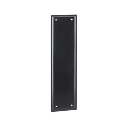 Tradco Milton 1018 solid brass push plate in a sleek Antique Copper finish, 300mm x 75mm rectangular face-fix finger plate for doors.