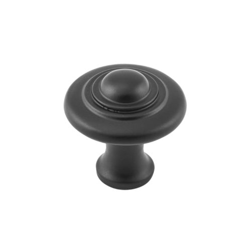 Domed Cupboard Knob - D32xP29mm - Matt Black