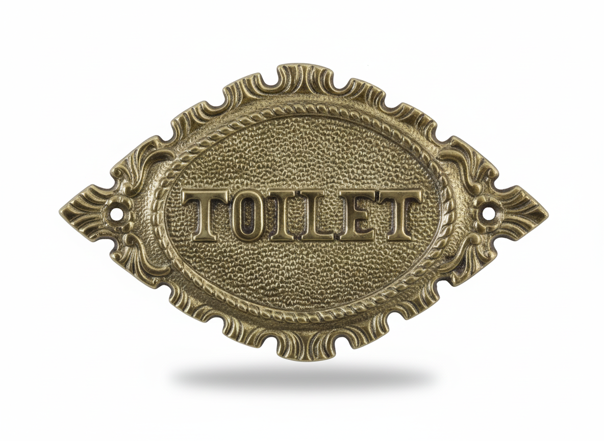 Brass Signs - Toilet