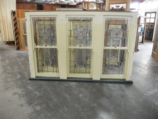 Triple Double Hung Leadlight Windows