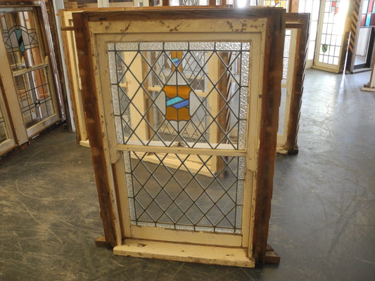 Double Hung Tudor Style Leadlight Window