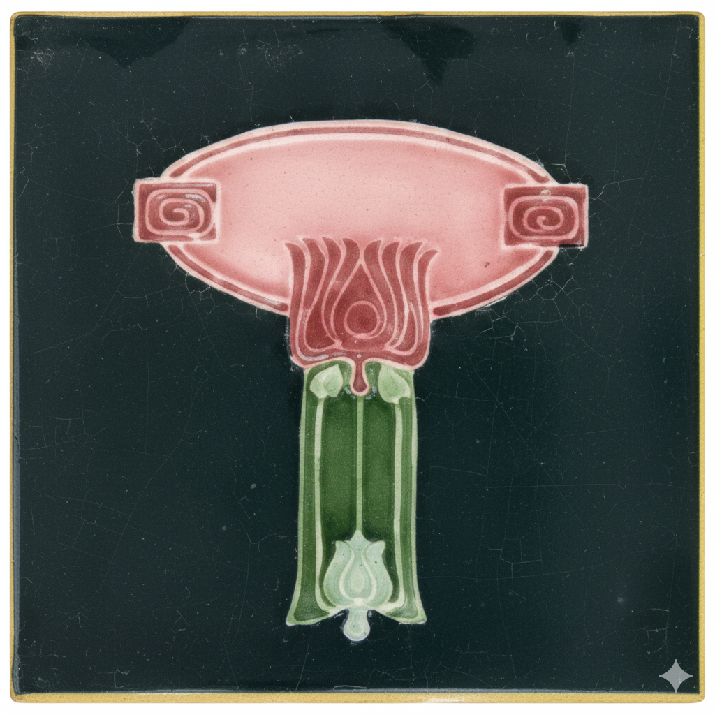 Burgundy Flowers, Black Background