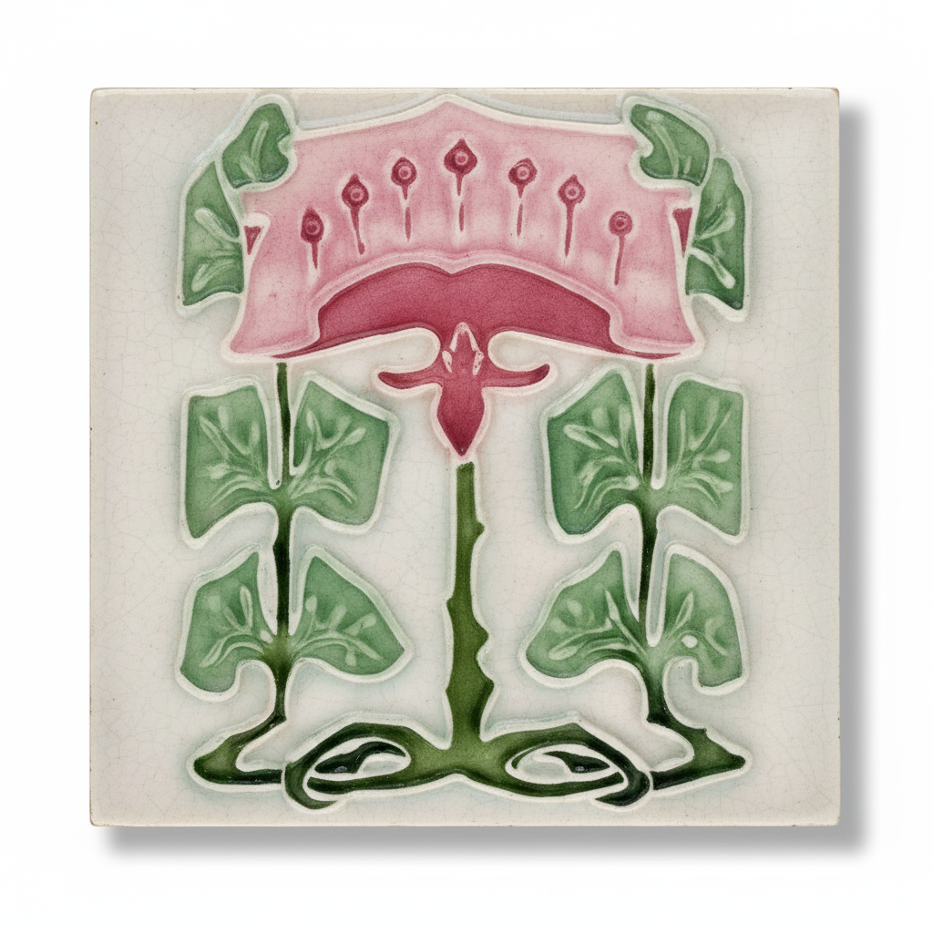 Pink Flower, Grey Background
