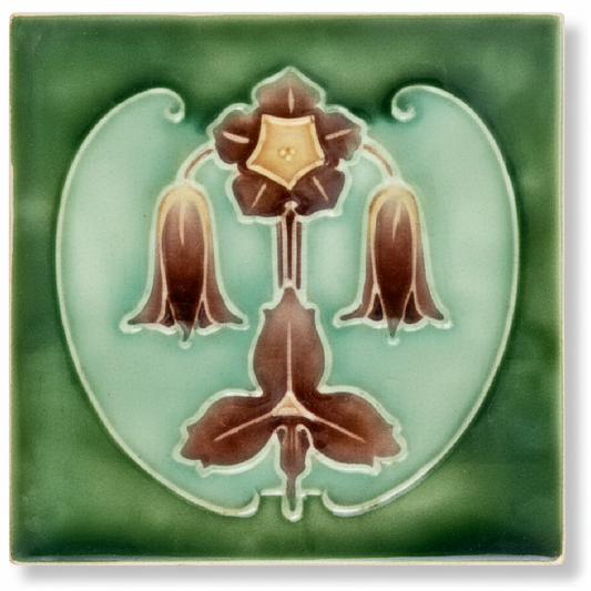 3 Pink Flowers on Green Background