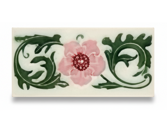 Pink Flowers, Grey Background