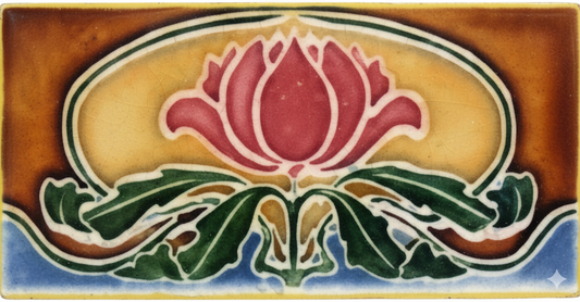 Waratah, Brown & Blue Background