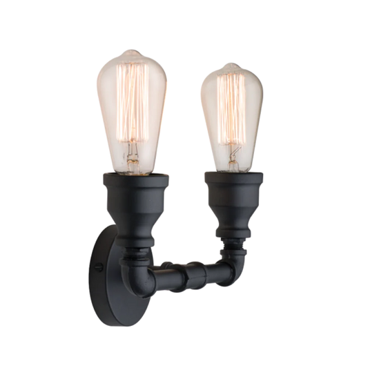 Plumbing Wall Sconce 2 Light Galvanised Bronze