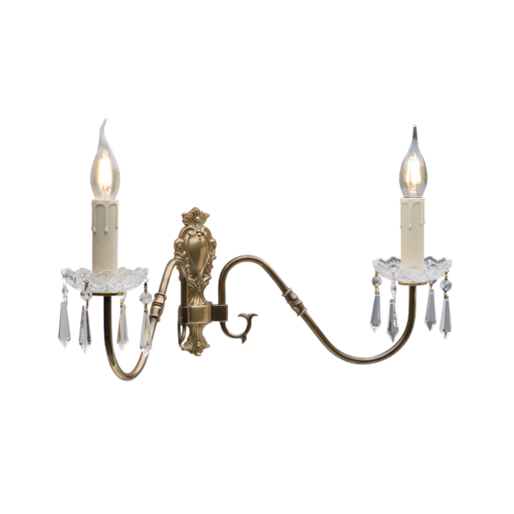 Edward 2 Light Wall Bracket Brass