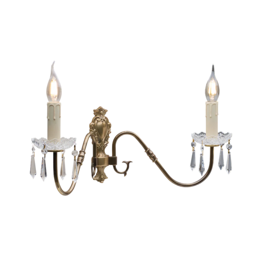 Edward 2 Light Wall Bracket Brass