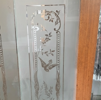 Birds - Etched Glass Panel