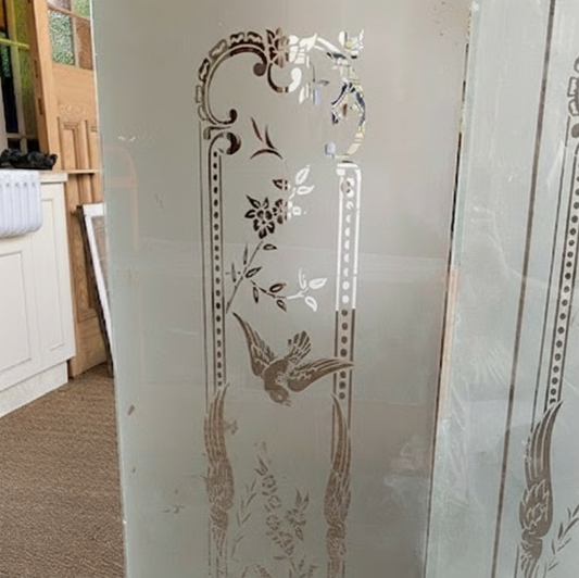 Birds - Etched Glass Panel