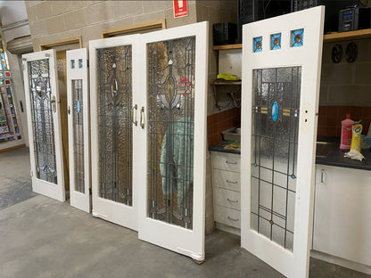 Set of 5 Federation Leadlight Doors