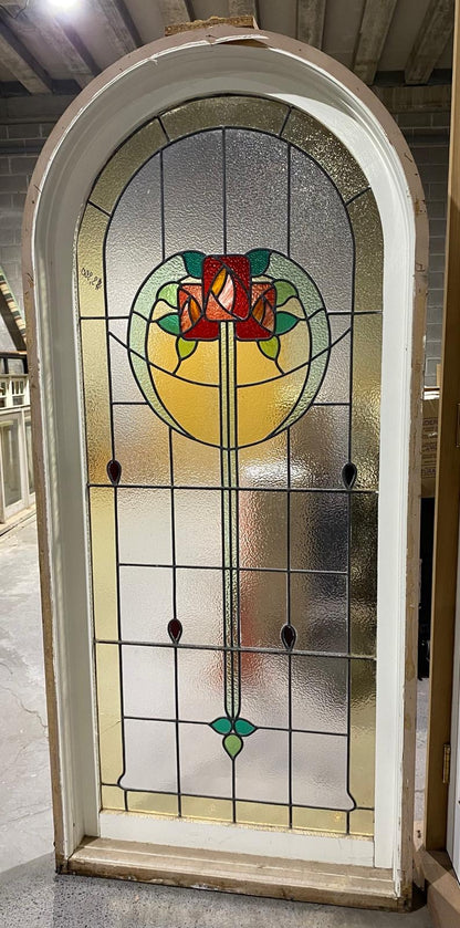 Curved Leadlight Feature Window