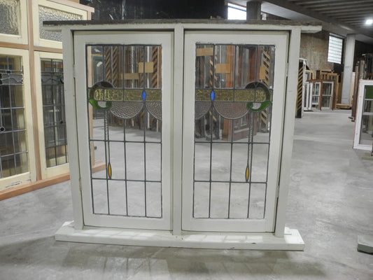 Double Casement Leadlight Window