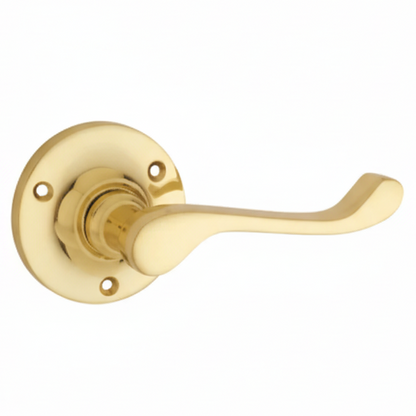 Victorian Lever - Round Rose Backplate