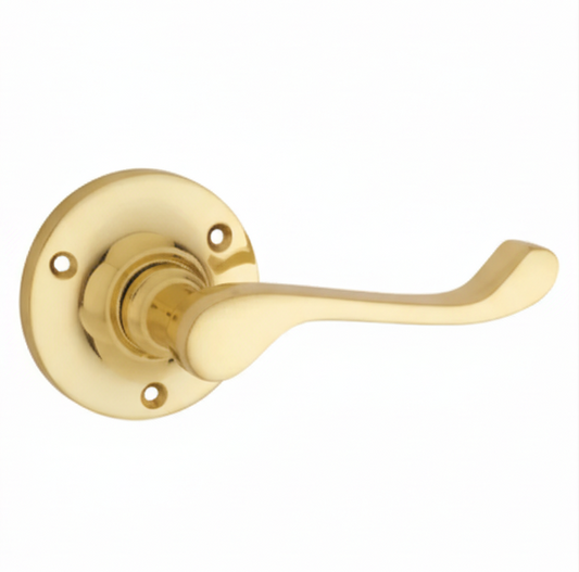 Victorian Lever - Round Rose Backplate